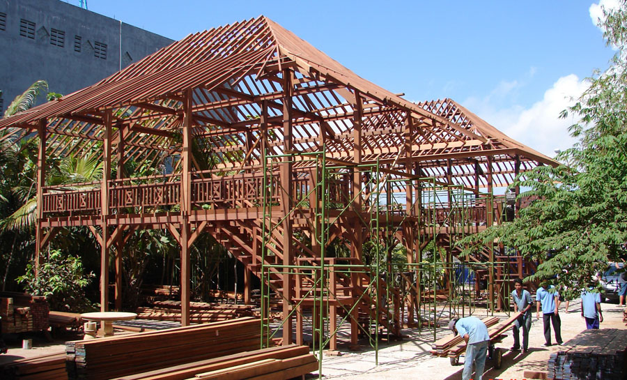 Tropical Hardwood Timber Home