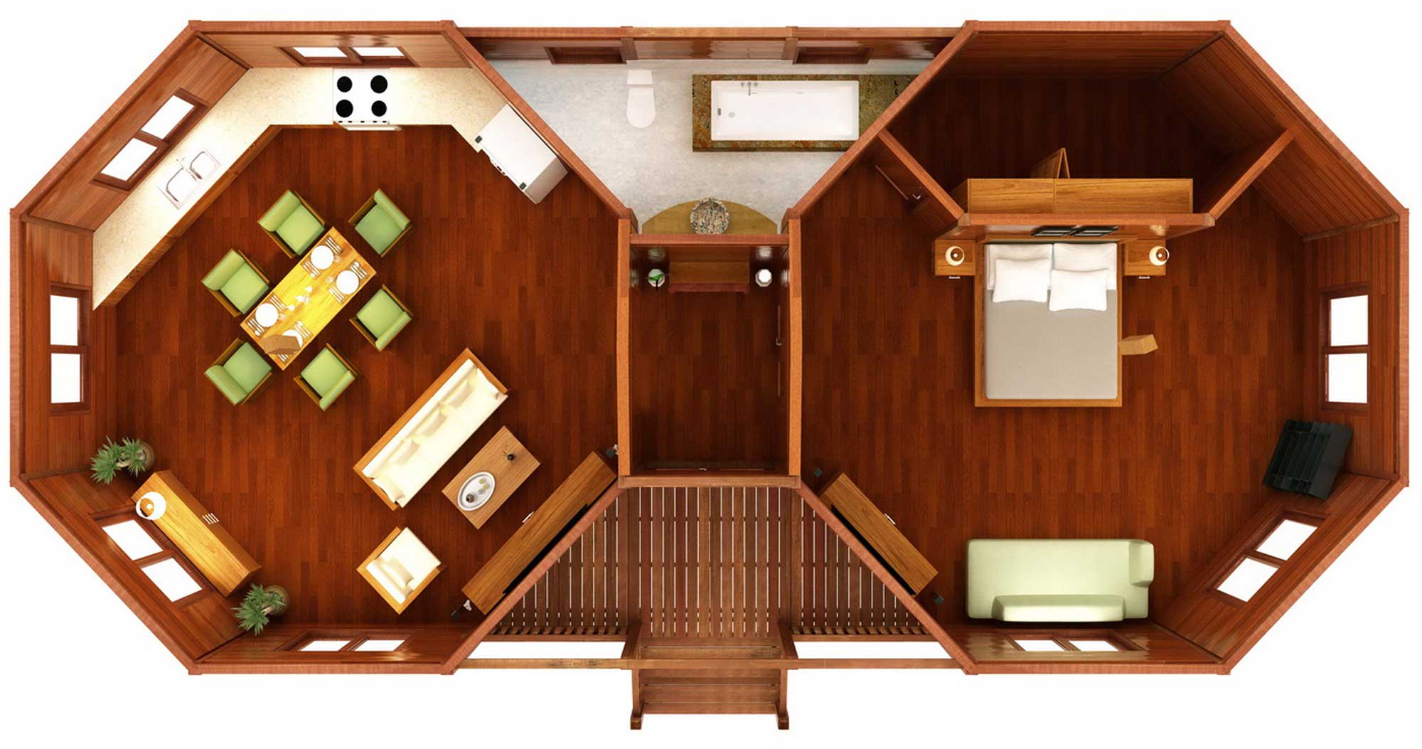 Hana Hale Design Octagonal Floor  Plans  Teak Bali