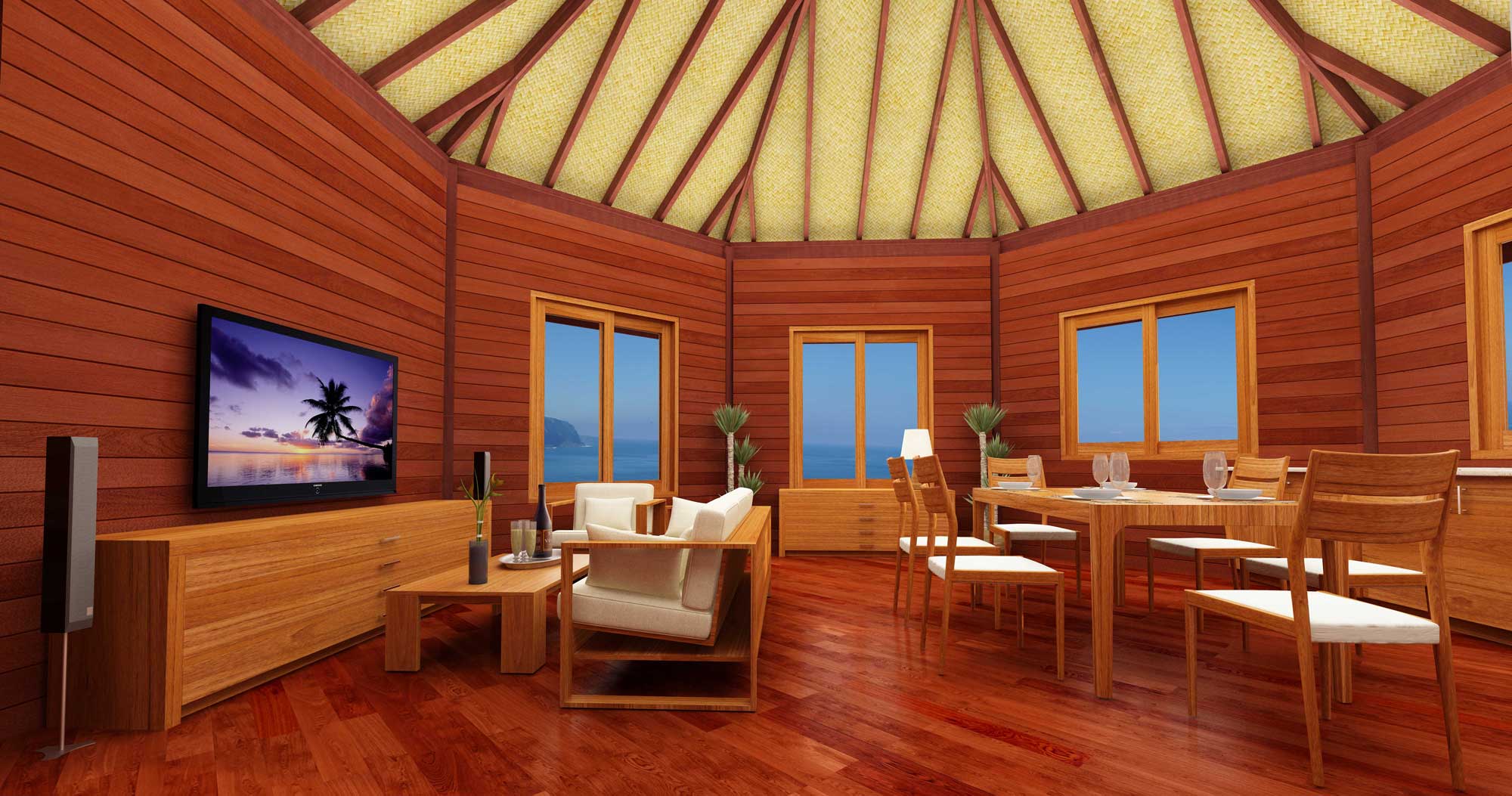 Hana Hale Design Octagonal Floor Plans Teak Bali